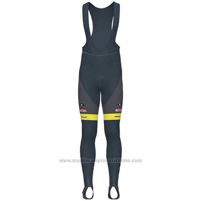 2020 Abbigliamento Ciclismo Wallonie Bruxelles Giallo Rosso Manica Lunga e Salopette